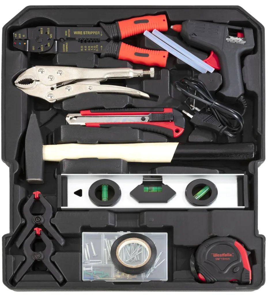 Tool case on wheels, equipped, 186 pieces