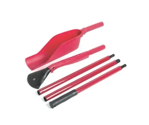 5-piece gutter cleaning set. Shovel, scraper, and 3 extension poles.