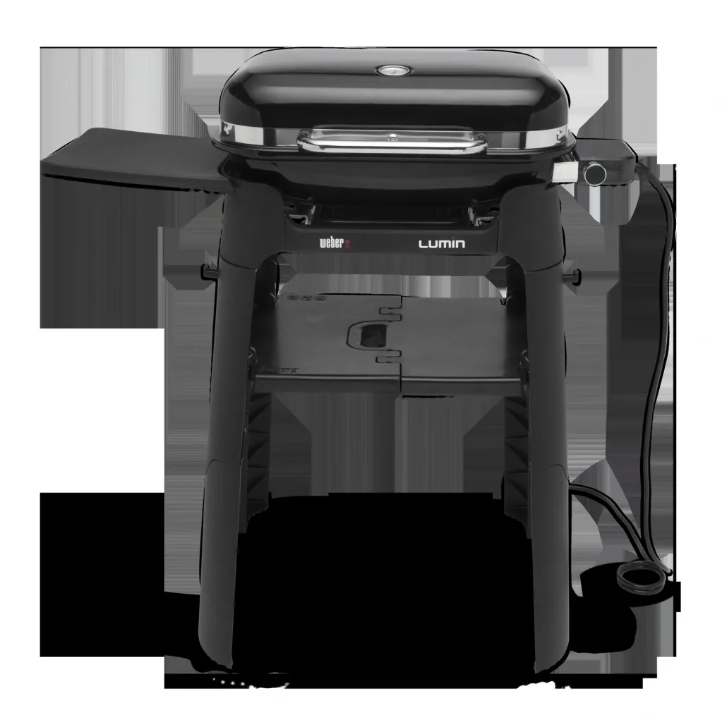 Lumin electric grill with stand, black