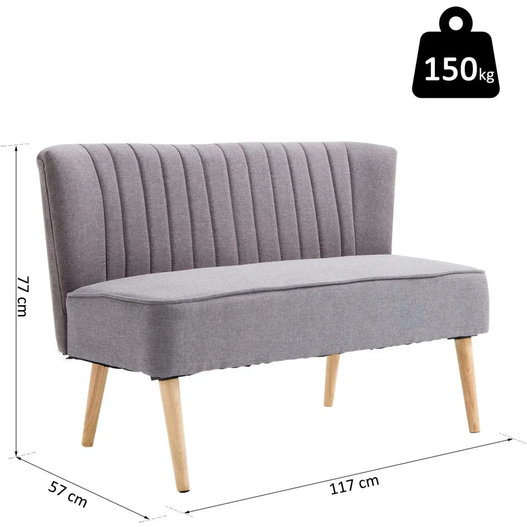 Fabric sofa as a 2-seater