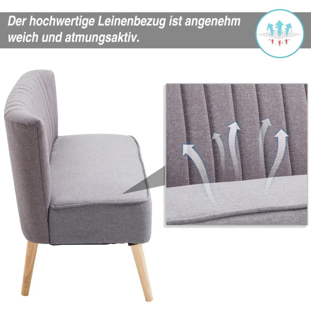 Fabric sofa as a 2-seater