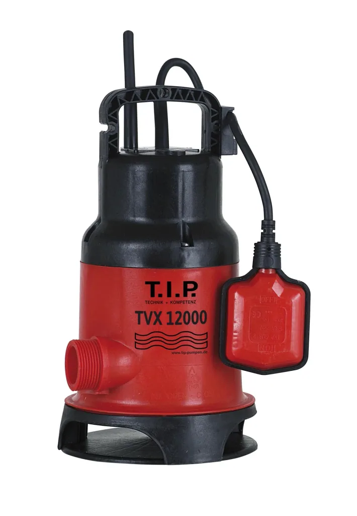 Dirty water submersible pump TVX 12000, up to 10,800 l/h flow rate