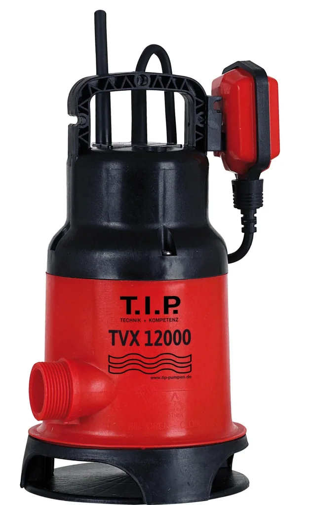 Dirty water submersible pump TVX 12000, up to 10,800 l/h flow rate