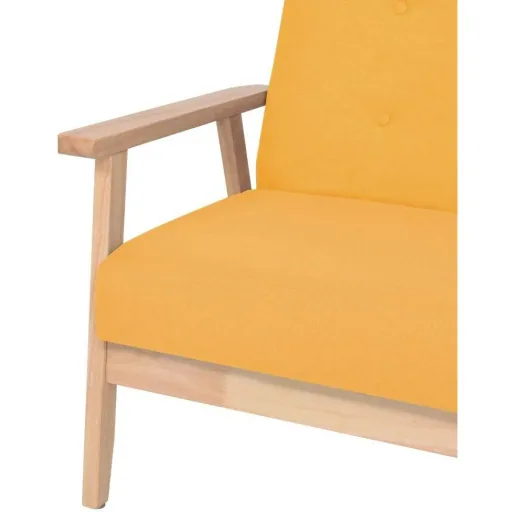 Armchair fabric yellow