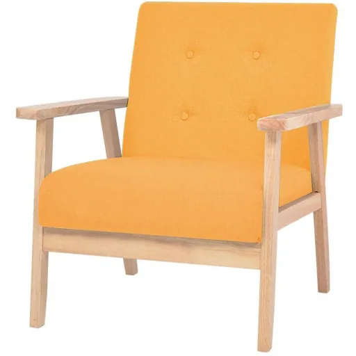 Armchair fabric yellow