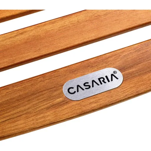 Ergonomic, comfortable rocking lounger for the garden - FSC-certified acacia wood - 2 pieces - 150 x 60 x 93 cm