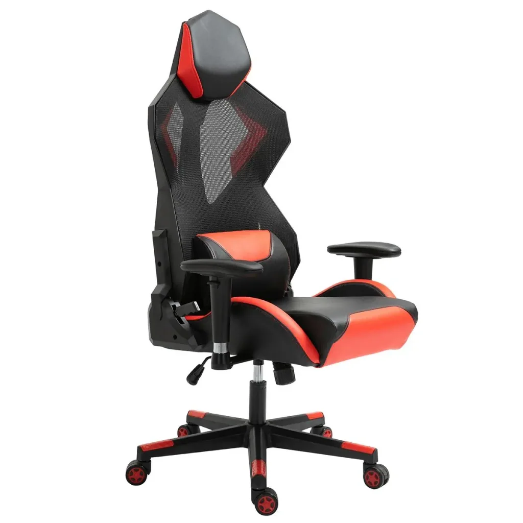 Gaming chair office chair desk chair ergonomic design racing style modern height adjustable foam nylon PU leather
