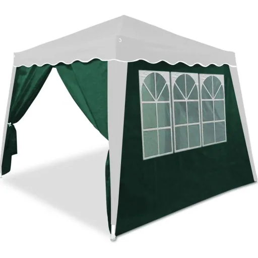2x side wall folding pavilion Capri green 3x3m