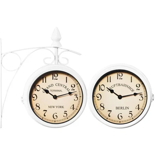 Retrostyle station clock - 29 x 9.5 x 32.5 cm - white