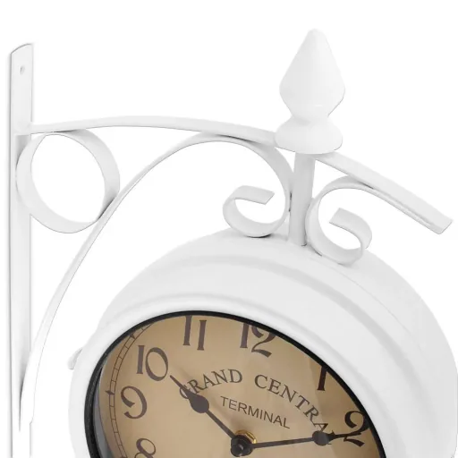 Retrostyle station clock - 29 x 9.5 x 32.5 cm - white
