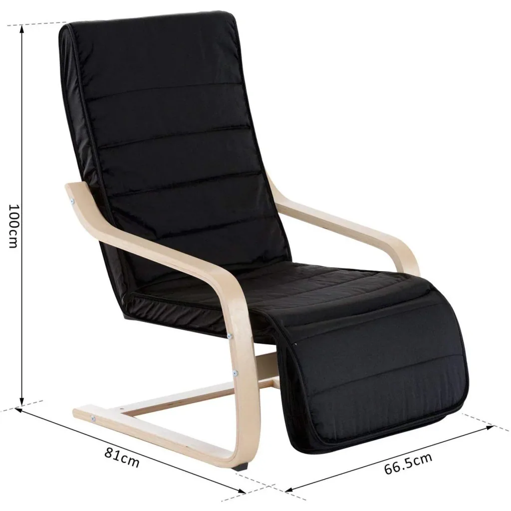 Relaxing chair, armchair, cushion, black