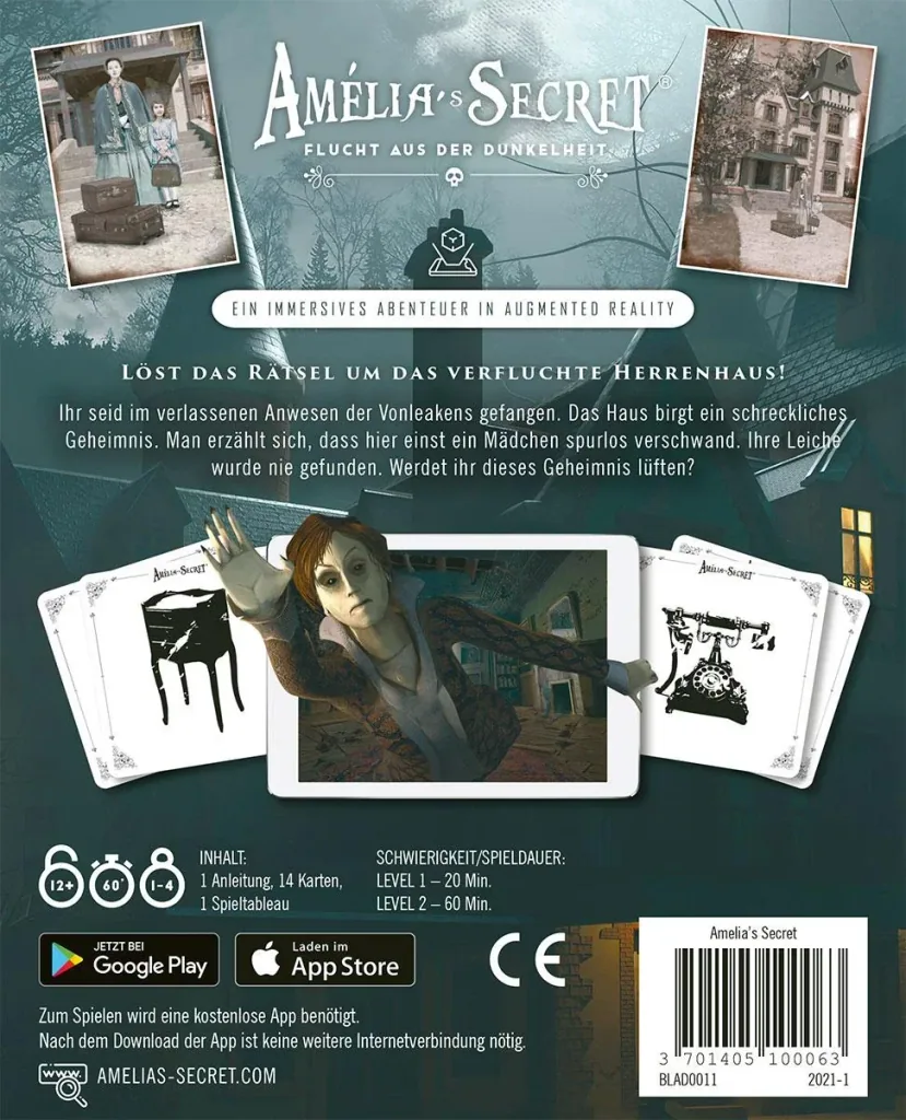 Board game Amelia's Secret: Escape from the Darkness