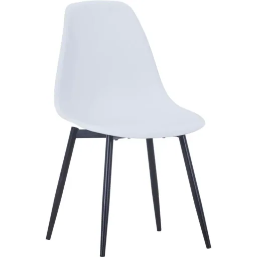 Dining table chairs, 2 pieces, PP, white