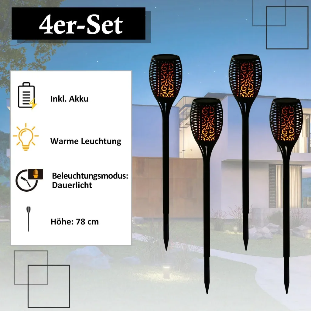 Solar light in a set of 4
