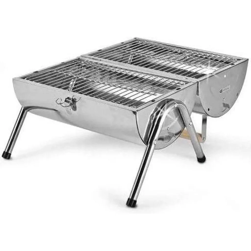 BBQ Collection Charcoal Grill - Cylinder - Chrome