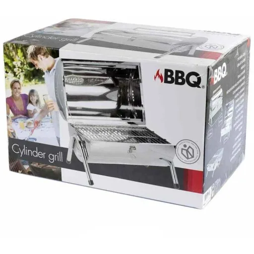 BBQ Collection Charcoal Grill - Cylinder - Chrome
