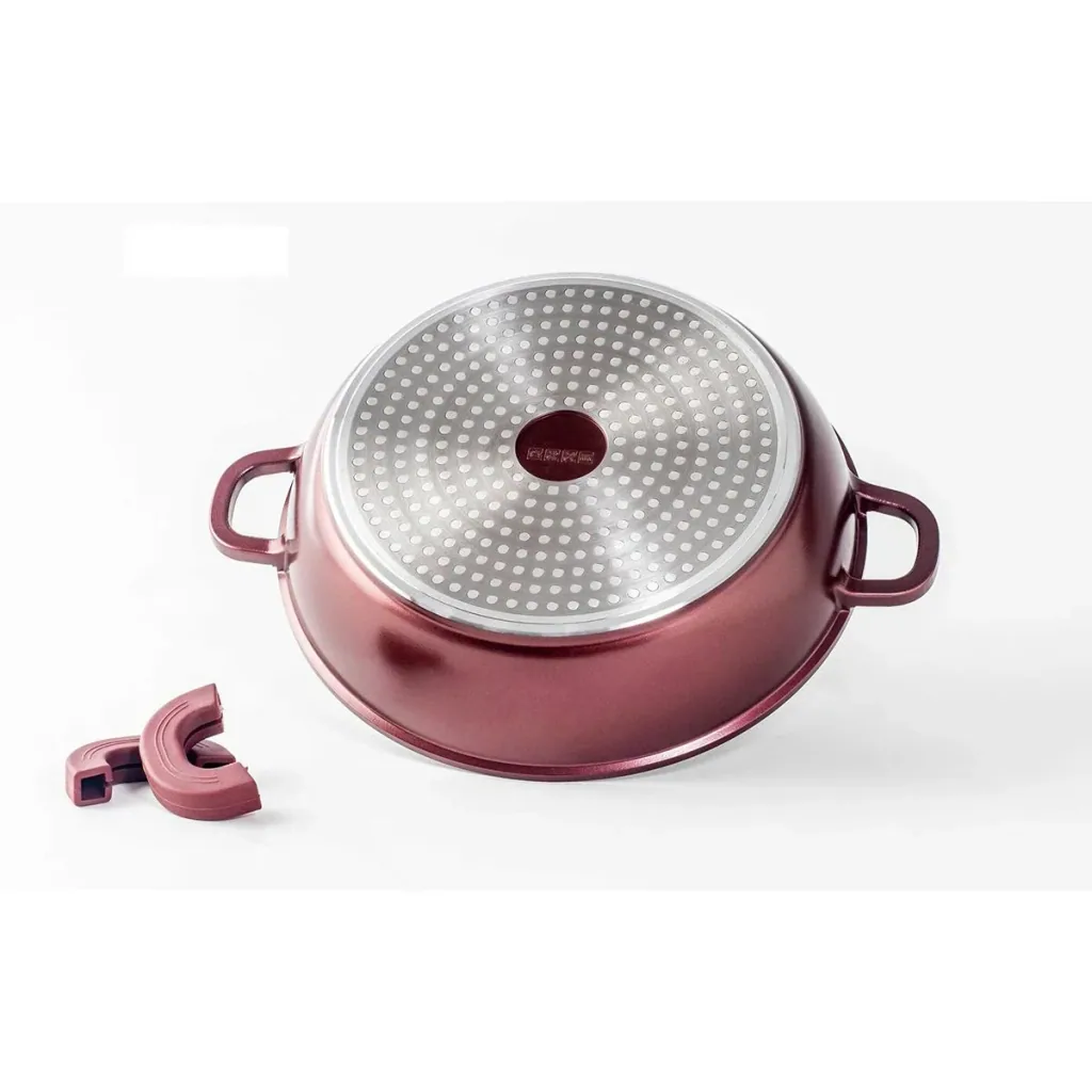 Platinum roasting pan - non-stick coating - 28 cm - Burgundy