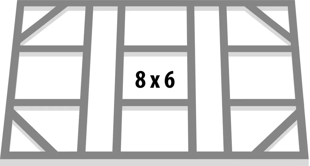 Foundation floor frame 8x6 for Dream + Tower