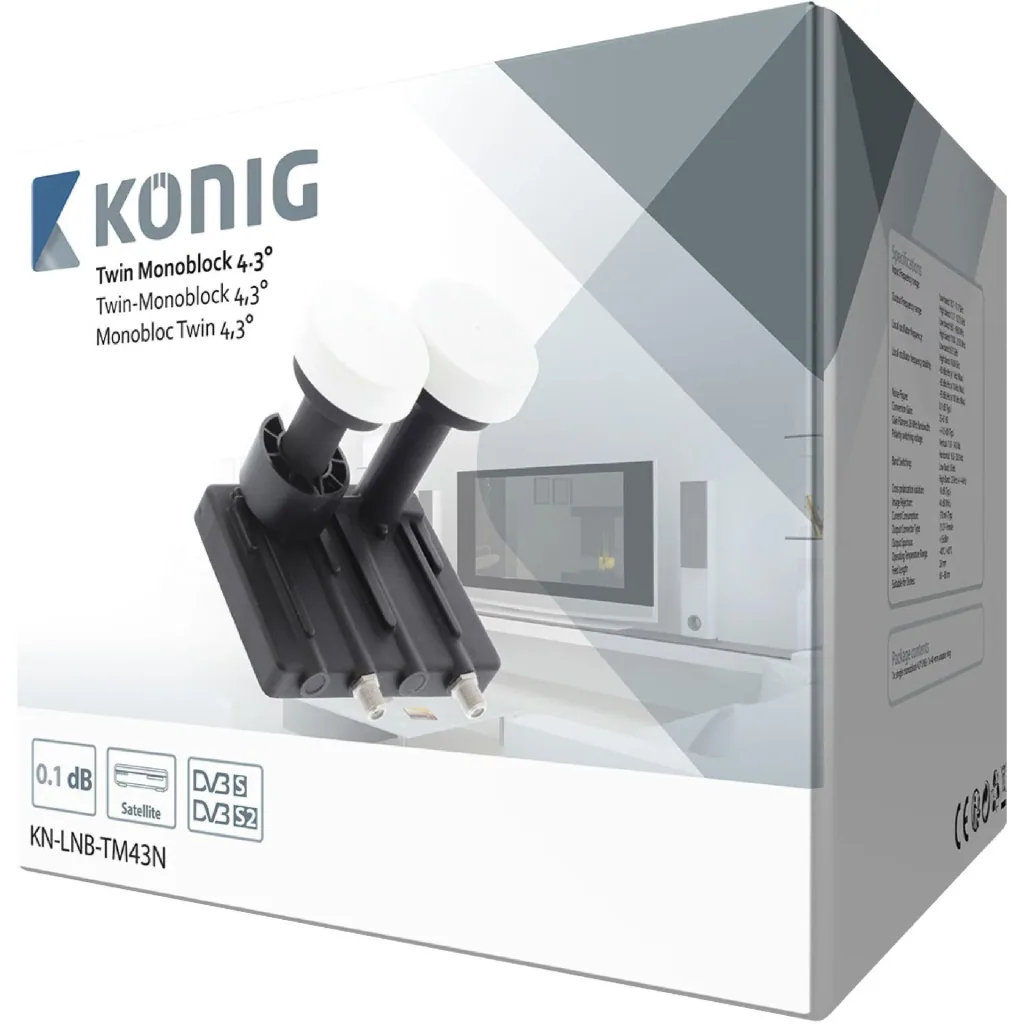LNB Twin Monoblock 4.3° 1.1 dB
