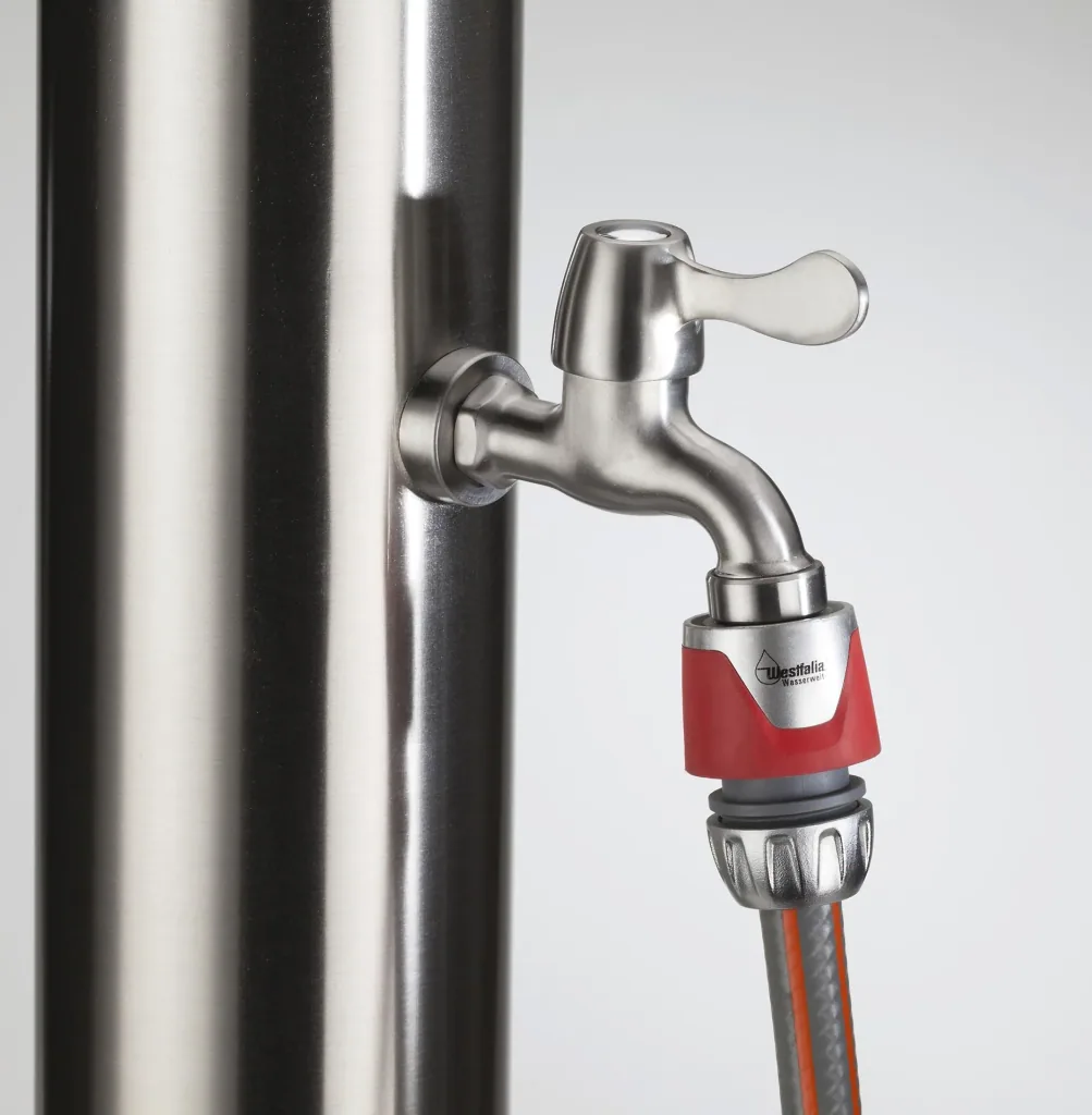 Stainless steel water dispenser with 2 taps + protective cover