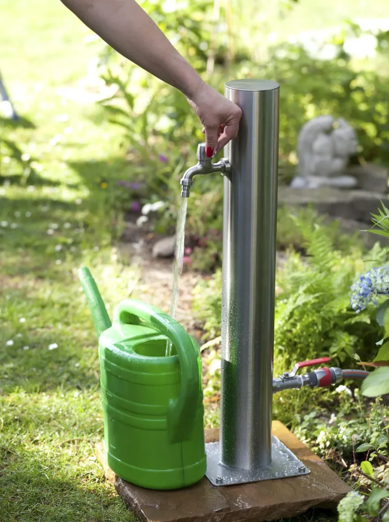 Stainless steel water dispenser with 2 taps + protective cover