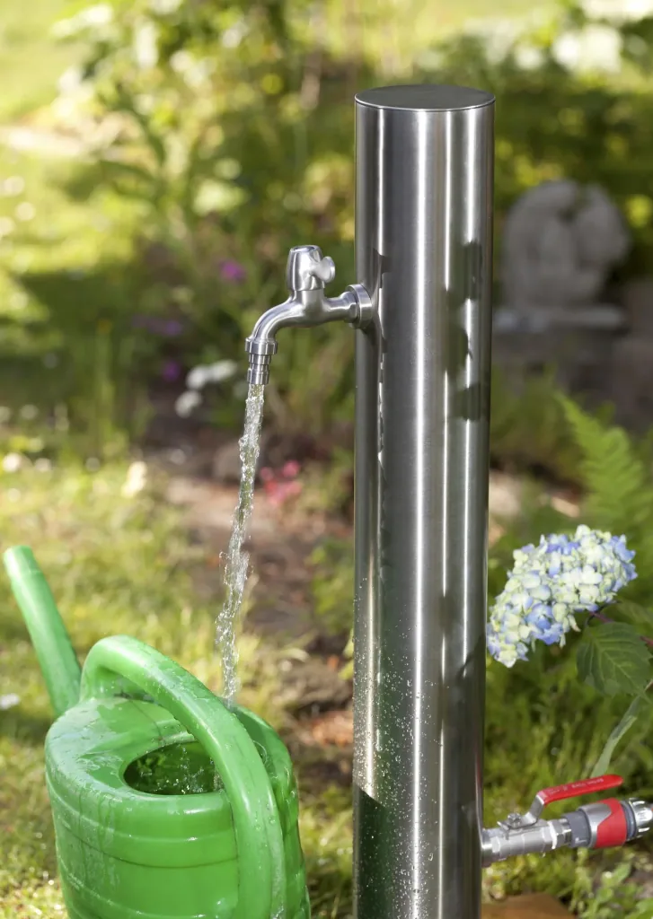Stainless steel water dispenser with 2 taps + protective cover