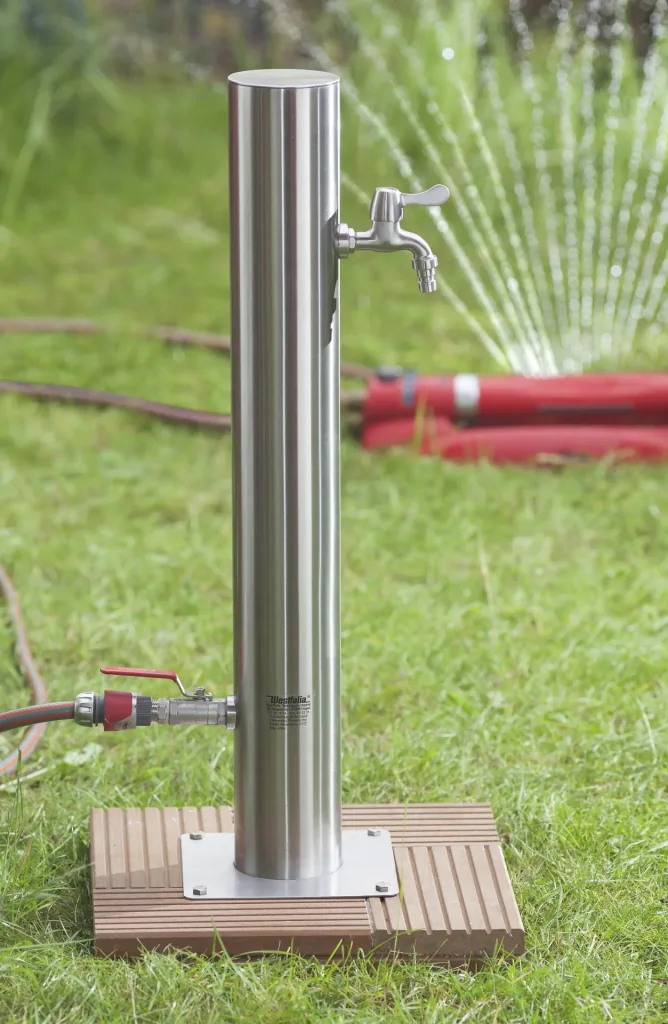 Stainless steel water dispenser with 2 taps + protective cover