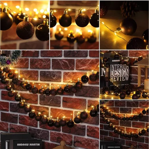 Christmas lights balls 40-LED - bronze - 2m