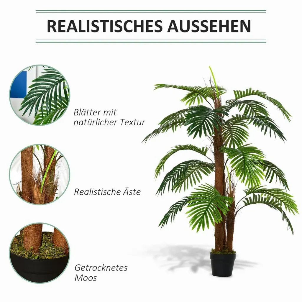 artificial plants 120 cm artificial palm palm artificial plant houseplant decorative plant office plant plastic pot for