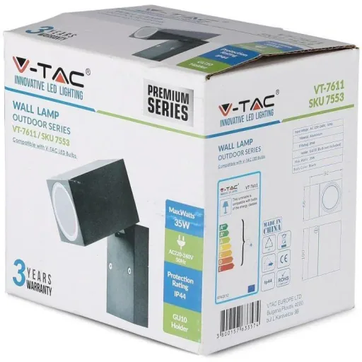 VT-7611 outdoor wall light - adjustable - GU10 - aluminum - IP44