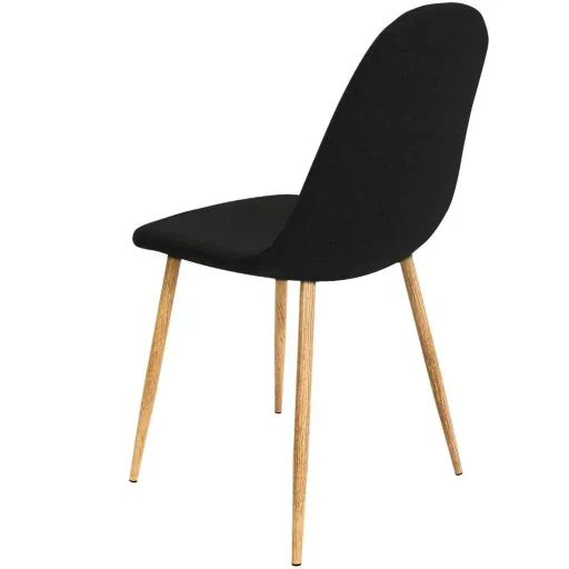 Designer chair with black fabric cover, 4 pieces