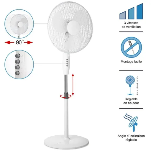 Fan white Ø43cm 54dB