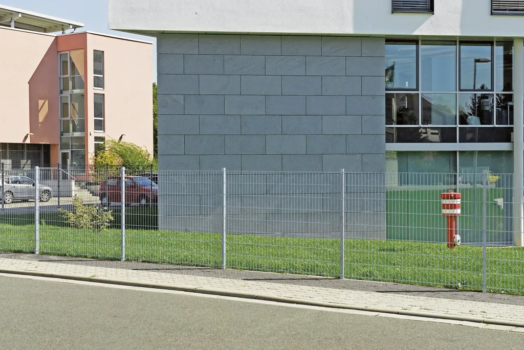 Double rod mesh fence complete set, hot-dip galvanized, height 120 cm, length 12 m