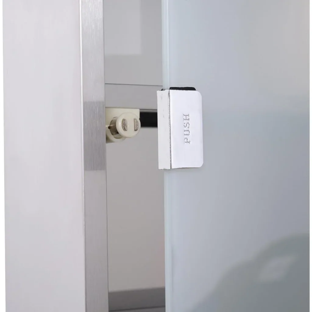Medicine cabinet with 4 shelves silver
