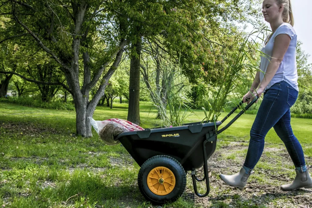 Wheelbarrow Cub Cart 198L 71×127×74 cm Black – 181 kg Load Capacity, Solid Rubber Wheels
