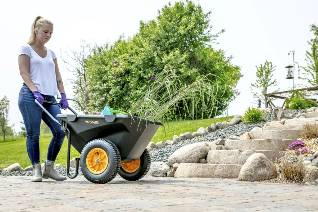 Wheelbarrow Cub Cart 198L 71×127×74 cm Black – 181 kg Load Capacity, Solid Rubber Wheels
