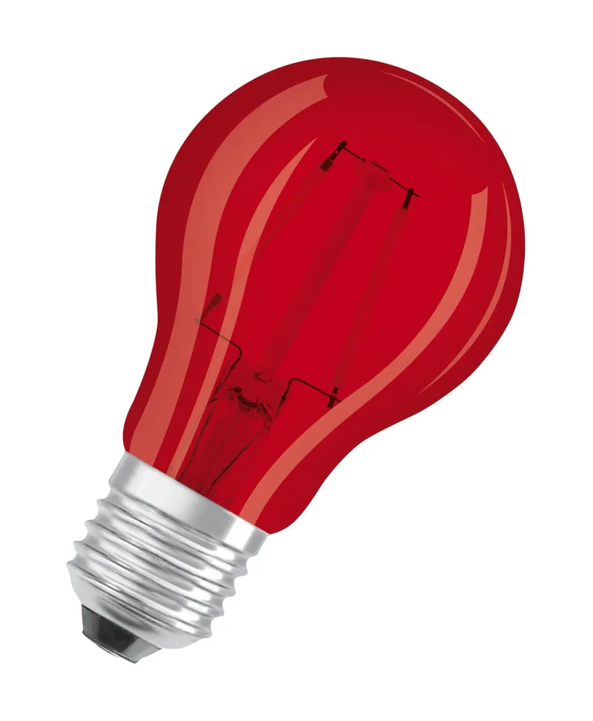 LED lamp Superstar DécorRed with 2.5 watts, E27, red