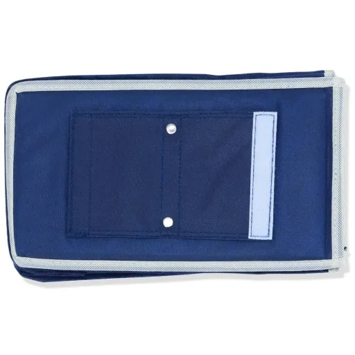 2x coat hangers with 6 compartments in blue/white