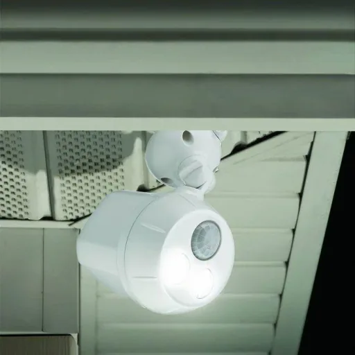 LED spotlight MB380 with motion detector, 2-pack, white, 400 lumens, IP66