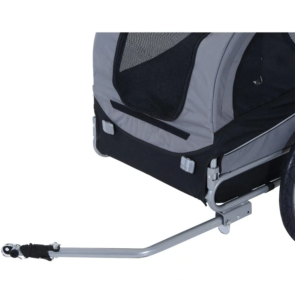 Dog trailer bicycle trailer gray