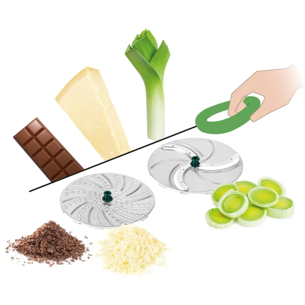Manual Food Processor "Pegasus", Vegetable Chopper, Set, Green, 10-piece