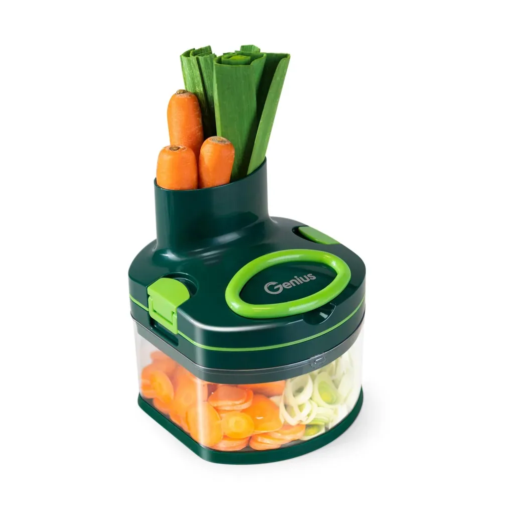 Manual Food Processor "Pegasus", Vegetable Chopper, Set, Green, 10-piece