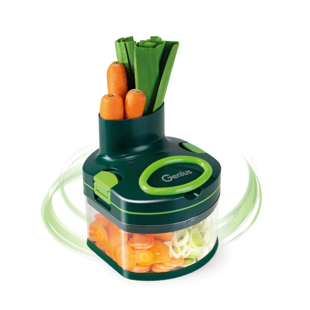 Manual Food Processor "Pegasus", Vegetable Chopper, Set, Green, 10-piece