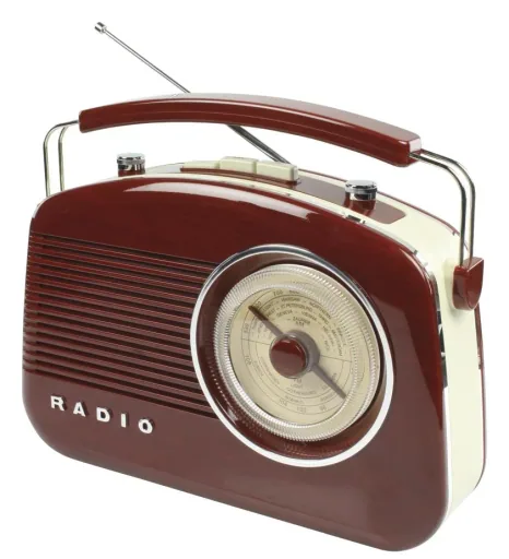 Large nostalgic portable radio