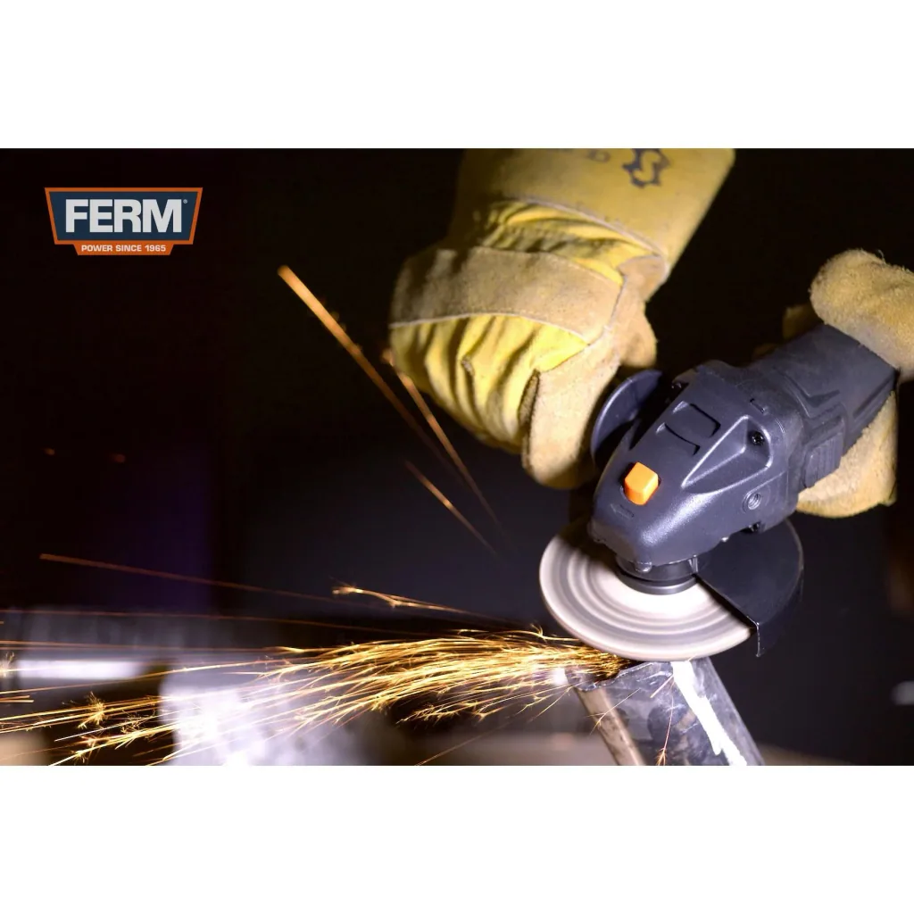 AGM1086 Angle grinder 500W - 115mm - Electronic restart protection - Soft grip - With side handle and screws