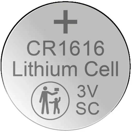 Lithium button cell CR1616, 3 Volt - 5 pieces