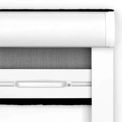 Insect screen roller blind for windows, 160 x 160 cm in anthracite