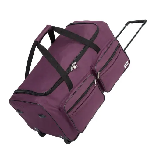 Travel bag with trolley function - 85L - Purple - Trolley bag