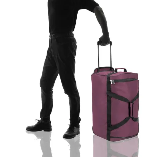 Travel bag with trolley function - 85L - Purple - Trolley bag