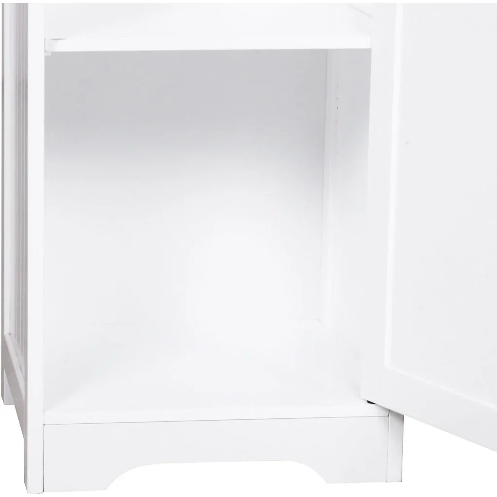 Chest of drawers bathroom cabinet bathroom cabinet bathroom shelf standing cabinet adjustable shelves wood white 40 x 38 x 160 cm